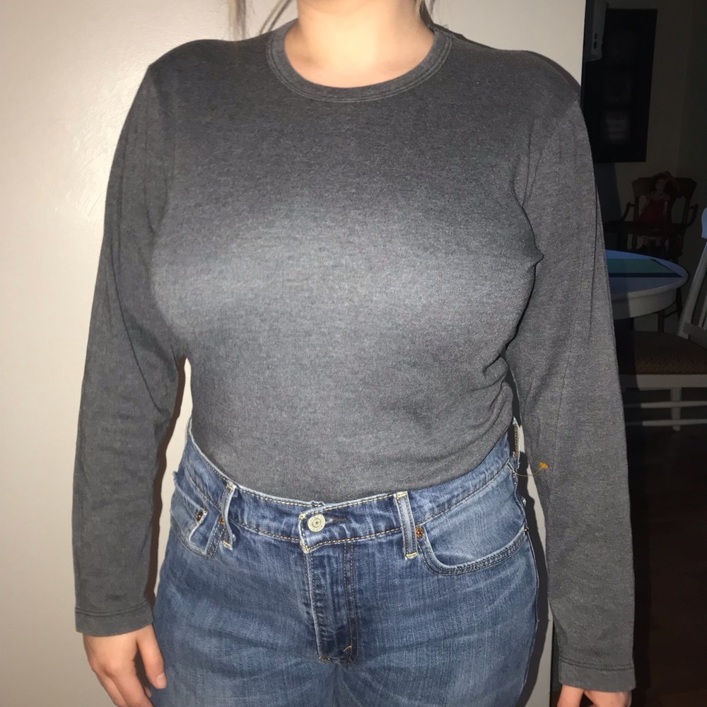 Gray crop top